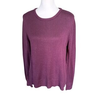 Seraphine Purple Berry Cotton Blend Maternity Sweater, Size Medium, Baby Bump